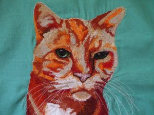 An Embroidered Cushion Cover