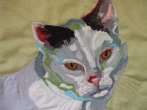 An Embroidered Cushion Cover