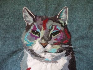 An Embroidered Cushion Cover